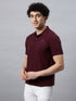 Classic Comfort: Men's 100% Cotton Polo T-shirt Maroon